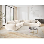 Corner sofa &#39;vanda&#39; light beige, velvet