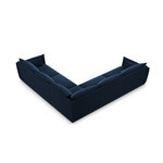 Corner sofa &#39;vanda&#39; deep blue, velvet