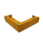 Corner sofa &#39;vanda&#39; yellow, velvet