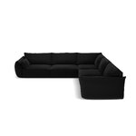 Corner sofa &#39;vanda&#39; black, velvet