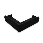 Corner sofa &#39;vanda&#39; black, velvet