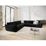 Corner sofa &#39;vanda&#39; black, velvet