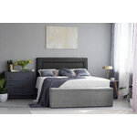Sängynpääty (primevere) mazzini sohvat musta 2, strukturoitu kangas, 120x10x140