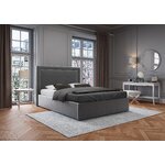 Headboard (primevere) mazzini sofas dark grey, velvet, 120x10x140