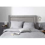 Headboard (primevere) mazzini sofas gray 2, structured fabric, 120x10x160