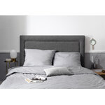 Headboard (primevere) mazzini sofas dark gray 2, structured fabric, 120x10x160