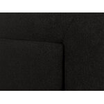 Headboard (primevere) mazzini sofas black 2, structured fabric, 120x10x180