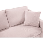 Corner sofa bed (rose) mazzini sofas pink, velvet, natural beech wood, left