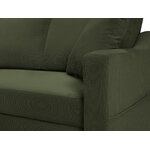 Corner sofa bed (rose) mazzini sofas bottle green, velvet, natural beech wood, left