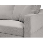 Corner sofa bed (rose) mazzini sofas, light gray, velvet, natural beech wood, left