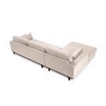 Corner sofa (hebe) mazzini sofas beige, velvet, without legs, left