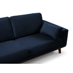 Corner sofa (hebe) in mazzini sofas, deep blue, velvet, without legs, left