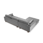 Corner sofa (hebe) mazzini sofas grey, velvet, without legs, left