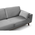 Corner sofa (hebe) mazzini sofas grey, velvet, without legs, left