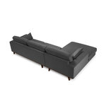 Corner sofa (hebe) mazzini sofas dark grey, velvet, without legs, left