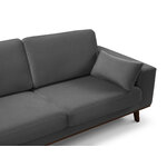 Corner sofa (hebe) mazzini sofas dark grey, velvet, without legs, left