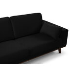 Corner sofa (hebe) mazzini sofas black, velvet, without legs, left