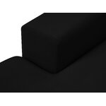 Corner sofa (hebe) mazzini sofas black, velvet, without legs, left