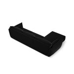 Corner sofa &#39;vanda&#39; black, velvet, black plastic, left