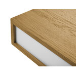 Nightstand (elm) mazzini sofas brown and white, wood, natural oak, 43x35x42