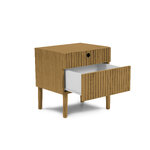 Nightstand (bahia) mazzini sofas brown, wood, natural oak