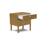 Nightstand (bahia) mazzini sofas brown, wood, natural oak