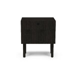 Nightstand (bahia) mazzini sofas black, wood, natural oak