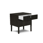 Nightstand (bahia) mazzini sofas black, wood, natural oak