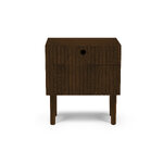 Nightstand (bahia) mazzini sofas dark brown, wood, natural oak