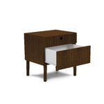 Nightstand (bahia) mazzini sofas dark brown, wood, natural oak