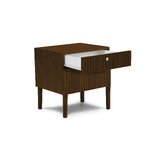 Nightstand (bahia) mazzini sofas dark brown, wood, natural oak