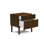 Nightstand (bahia) mazzini sofas dark brown, wood, natural oak