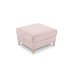 Tumba (rose) Mazzini sofa in pink, velvet, natural beech wood