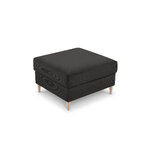 Tumba (rose) Mazzini sofas in dark gray, velvet, natural beech wood