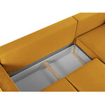 Kulmasohva (cartadera) mazzini sohvat keltainen, sametti, kultametalli, parempi