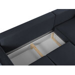 Corner sofa bed (cartadera) mazzini sofas dark blue, velvet, gold metal, better