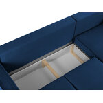 Kulmasohva (cartadera) mazzini sohvat syvän sininen, sametti, musta kromi metalli, parempi