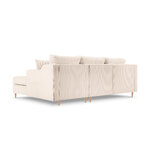 Corner sofa bed (rose) mazzini sofas beige, velvet, natural beech wood, better