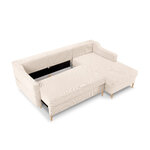 Corner sofa bed (rose) mazzini sofas beige, velvet, natural beech wood, better