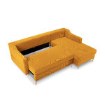 Corner sofa bed (rose) mazzini sofa yellow, velvet, natural beech wood, better