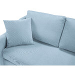 Corner sofa bed (rose) mazzini sofas light blue, velvet, natural beech wood, better