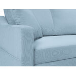 Corner sofa bed (rose) mazzini sofas light blue, velvet, natural beech wood, better