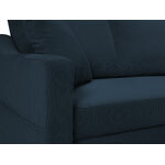 Corner sofa bed (rose) mazzini sofas dark blue, velvet, natural beech wood, better