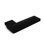 Corner sofa &#39;vanda&#39; black, velvet, black plastic, better