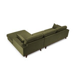 Corner sofa (hebe) mazzini sofas green, velvet, without legs, better