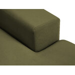 Corner sofa (hebe) mazzini sofas green, velvet, without legs, better