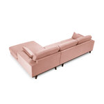 Corner sofa (hebe) mazzini sofas pink, velvet, without legs, better