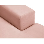 Corner sofa (hebe) mazzini sofas pink, velvet, without legs, better