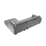 Corner sofa (hebe) mazzini sofas grey, velvet, without legs, better