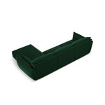 Corner sofa &#39;vanda&#39; bottle green, velvet, black plastic, better